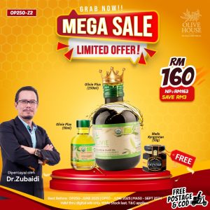 BEST VALUE - 1X Olivie Plus 30x (250ml) + Olivie Mini (50ml) + FREE 1X Madu (50mg)